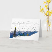 Een zeer pittige kerst Kaart (Gele Bloem)