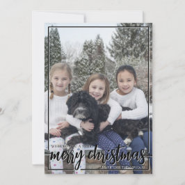 Een zeer prettige kerstfoto feestdagenkaart