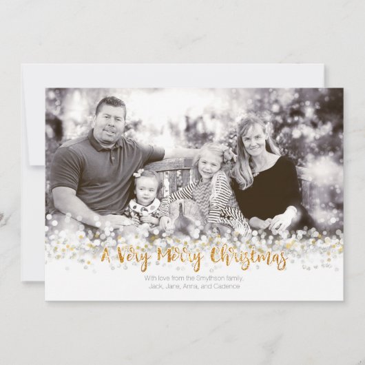 Een zeer prettige kerstfotokaart feestdagenkaart (Voorkant)
