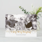 Een zeer prettige kerstfotokaart feestdagenkaart (Staand voorkant)