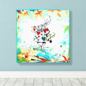 Een zeer prettige verjaardag canvas afdruk (Insitu (Houten vloer))