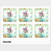 Een zeer prettige verjaardag vierkante sticker (Vel)