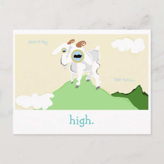 Een zeer Punny Goat Card. Briefkaart (Voorkant)