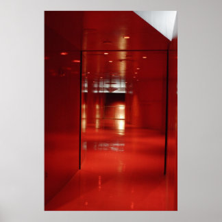 Een zeer rode Hallway Poster