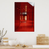 Een zeer rode Hallway Poster (Keuken)