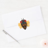 Een zeer schattige 17 jaar cicada ronde sticker (Envelop)