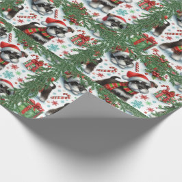 Een zeer Schnauzer Kerstmis Cadeaupapier