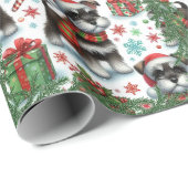 Een zeer Schnauzer Kerstmis Cadeaupapier (Rol Hoek)