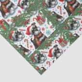 Een zeer Schnauzer Kerstmis Tissuepapier (Detail)