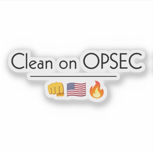 Een zeer schone sticker (Voorkant)