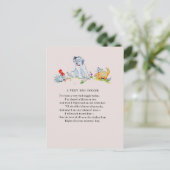 Een zeer slechte doggie, gedicht en tekening briefkaart (Staand voorkant)