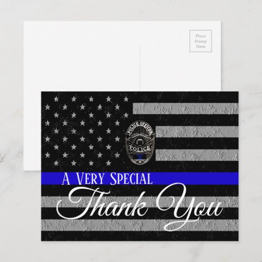 EEN ZEER SPECIALE BEDANK U STEUNT POLITIEKE BRIEFK BRIEFKAART (Voorkant / Achterkant)