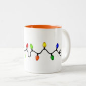 EEN ZEER SPECIALE "CHRISTMAS LIGHTS MOK" TWEEKLEURIGE KOFFIEMOK (Voorkant rechts)