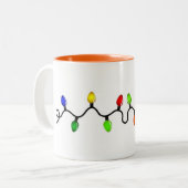 EEN ZEER SPECIALE "CHRISTMAS LIGHTS MOK" TWEEKLEURIGE KOFFIEMOK (Voorkant links)