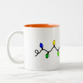 EEN ZEER SPECIALE "CHRISTMAS LIGHTS MOK" TWEEKLEURIGE KOFFIEMOK (Links)