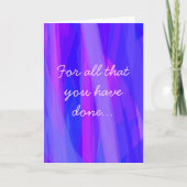 Een zeer speciale dank u bedankkaart (Voorkant)