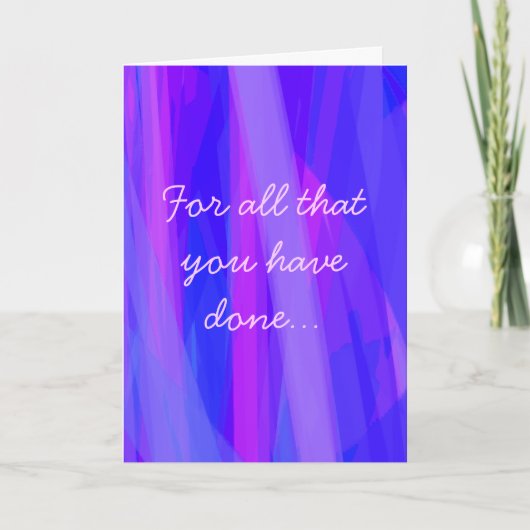 Een zeer speciale dank u bedankkaart (Voorkant)