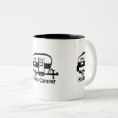 EEN ZEER SPECIALE *HAPPY CAMPER MOK* TWEEKLEURIGE KOFFIEMOK (Voorkant rechts)