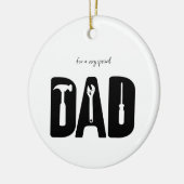 Een zeer speciale vader gepersonaliseerde boodscha keramisch ornament (Links)