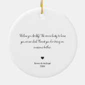 Een zeer speciale vader gepersonaliseerde boodscha keramisch ornament (Achterkant)