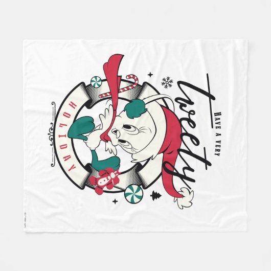 Een zeer TWEETY™-feestdag Fleece Deken (Voorkant (Horizontaal))