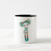 Een zeer unieke meisje poppenpatroon mok (Center)