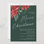 Een zeer vrolijk kerst klassiek feest groen kaart (Voorkant)