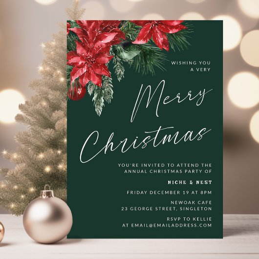 Een zeer vrolijk kerst klassiek feest groen kaart