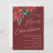 Een zeer vrolijk kerst klassiek feest rood kaart (Voorkant)