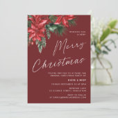 Een zeer vrolijk kerst klassiek feest rood kaart (Staand voorkant)
