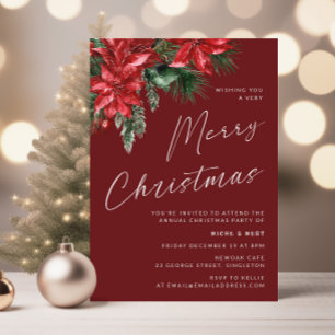 Een zeer vrolijk kerst klassiek feest rood kaart