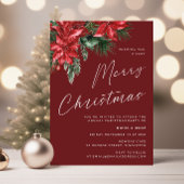 Een zeer vrolijk kerst klassiek feest rood kaart