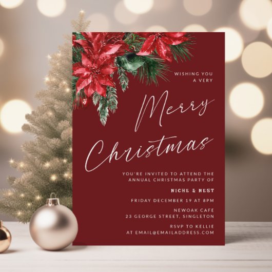 Een zeer vrolijk kerst klassiek feest rood kaart