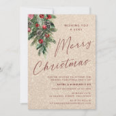 Een zeer vrolijk kerstfeest modern goud kaart (Voorkant)