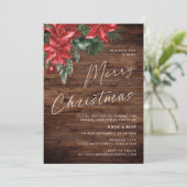 Een zeer vrolijk kerstfeest viering rustiek kaart (Staand voorkant)