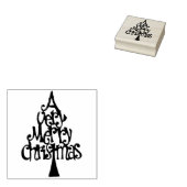 Een zeer vrolijke kerst - boom rubberstempel (Gestempeld)