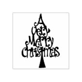 Een zeer vrolijke kerst - boom rubberstempel (Afrduk)