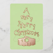 Een zeer vrolijke kerst Folie vakantie Kaart (Voorkant)