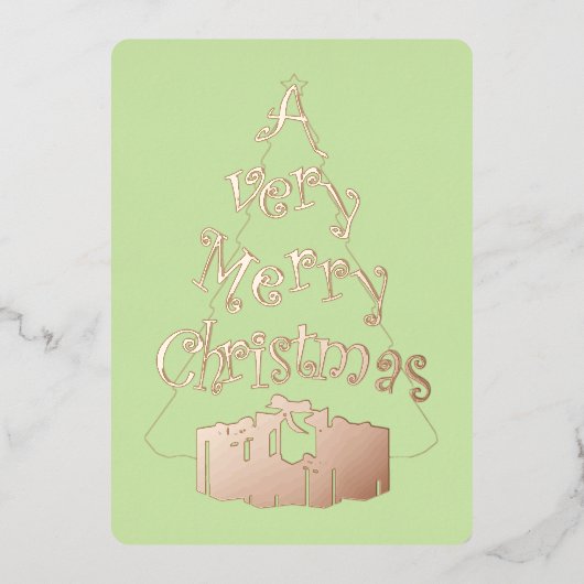 Een zeer vrolijke kerst Folie vakantie Kaart (Voorkant)