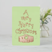 Een zeer vrolijke kerst Folie vakantie Kaart (Staand Voorkant)