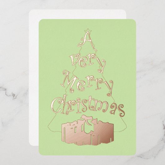 Een zeer vrolijke kerst Folie vakantie Kaart (Voorkant / Achterkant)