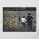 Een zeer vrolijke kerst hand-belettering foto kaar folie uitnodiging<br><div class="desc">Originele handlettering door Becky Nimoy met sprankelende sterrensneeuwvlokken,  aangepaste achtergrondkleur; ook verkrijgbaar in platte inkt</div>