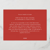 Een zeer vrolijke kerst hand-belettering foto kaar folie uitnodiging (Achterkant)