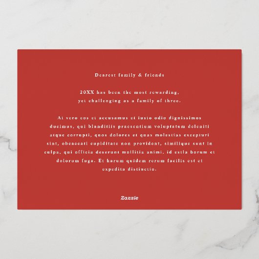 Een zeer vrolijke kerst hand-belettering foto kaar folie uitnodiging (Achterkant)