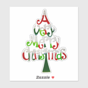 Een zeer vrolijke kerst Sticker