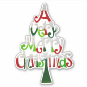 Een zeer vrolijke kerst Sticker (Voorkant)