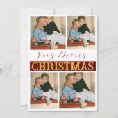 Een zeer vrolijke kerst vakantie aangepaste foto feestdagenkaart (Voorkant)