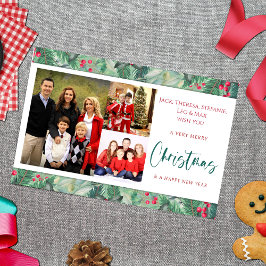 Een zeer vrolijke kerstfoto feestdagenkaart