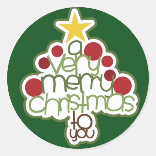 Een zeer vrolijke Sticker, glanzend Ronde Sticker (Voorkant)