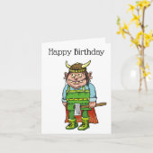 Een zeer wandelende verjaardag kaart (Gele Bloem)